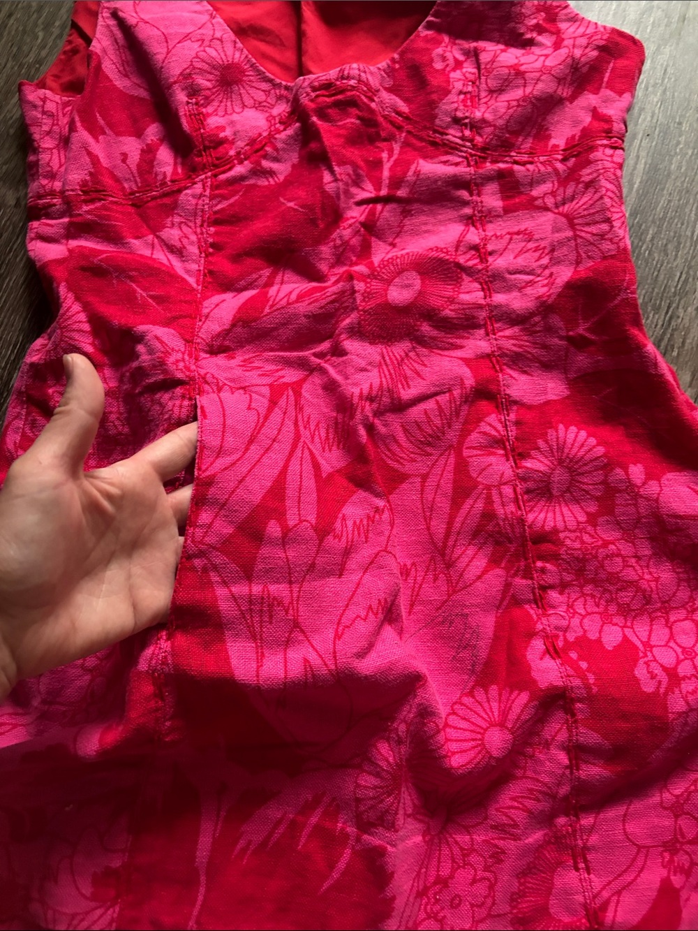 Free People Bright Fuchsia Floral Mini Dress - Picture 5 of 10